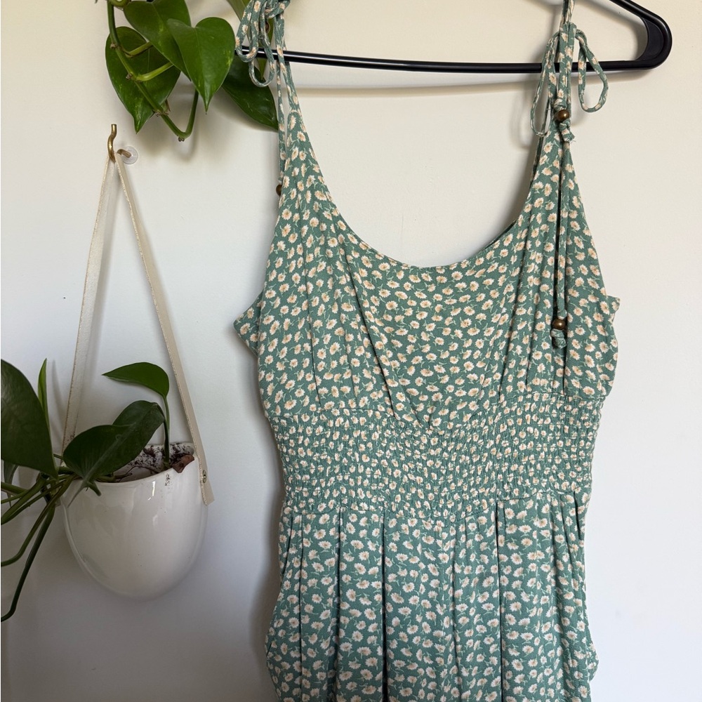 Green Floral Jumpsuit